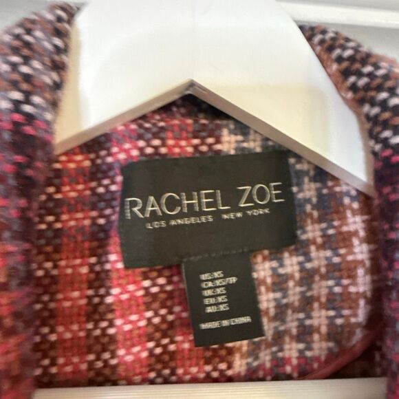 Rachel Zoe pink plaid shacket blazer jacket size xs - Picture 3 of 9